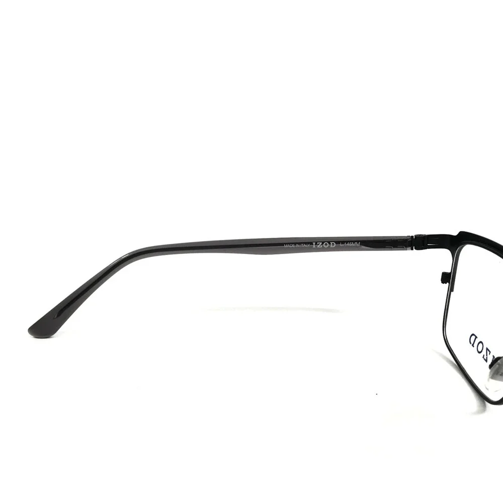 IZOD Eyeglasses Frames IZ2117 BLACK Gray Rectangle Full Rim 54-18-145